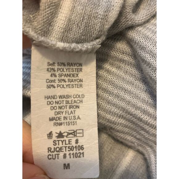 Romeo & Juliet gray striped long sleeves open front cardigan size M - Picture 4 of 9